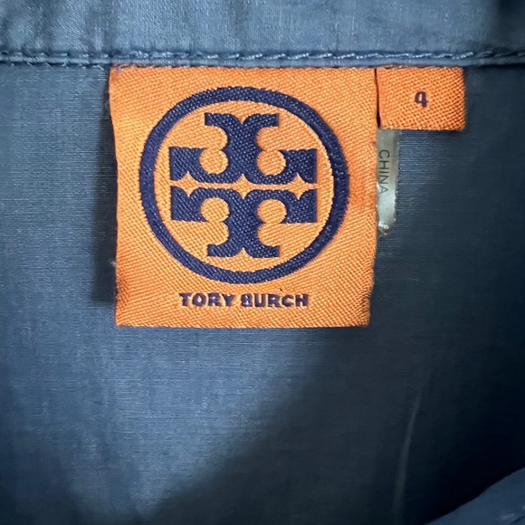 Tory Burch Cotton Brigitte Button Down Military Style Shirt Blouse. - Picture 4 of 5